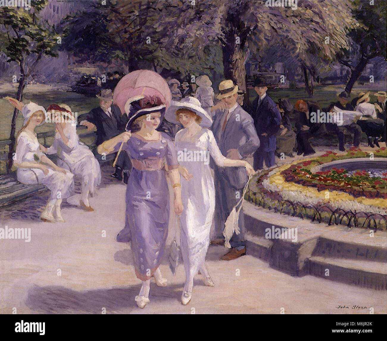 Sunday Afternoon in Union Square, Sloan, John, 1912. Stock Photo