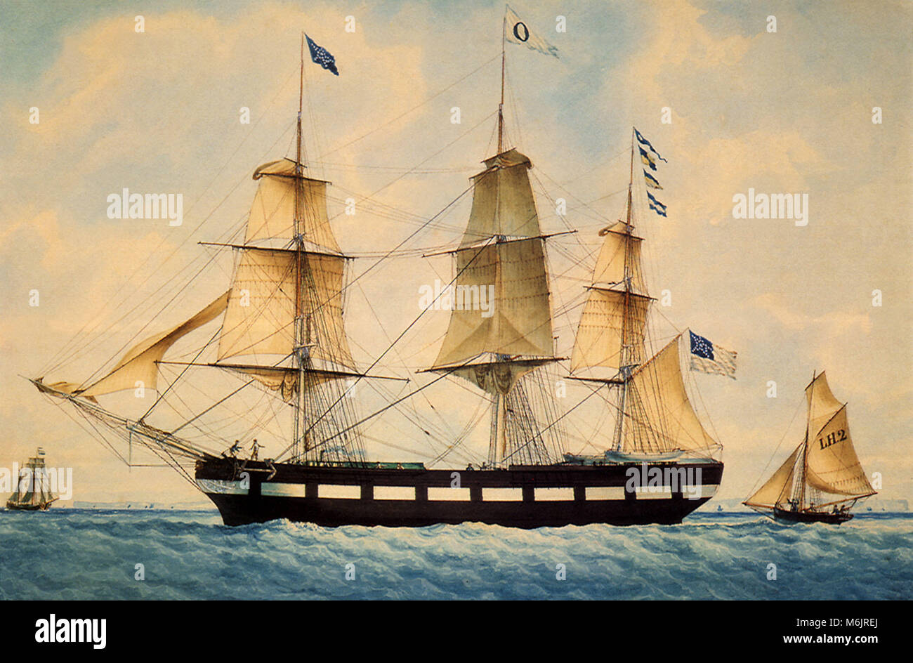 Solon, Captain George Buckham, Roux, Francois Joseph Frederic, 1847. Stock Photo