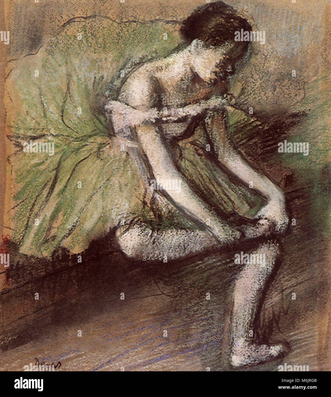The Green Dress, Degas, Edgar, 1899 Stock Photo Alamy