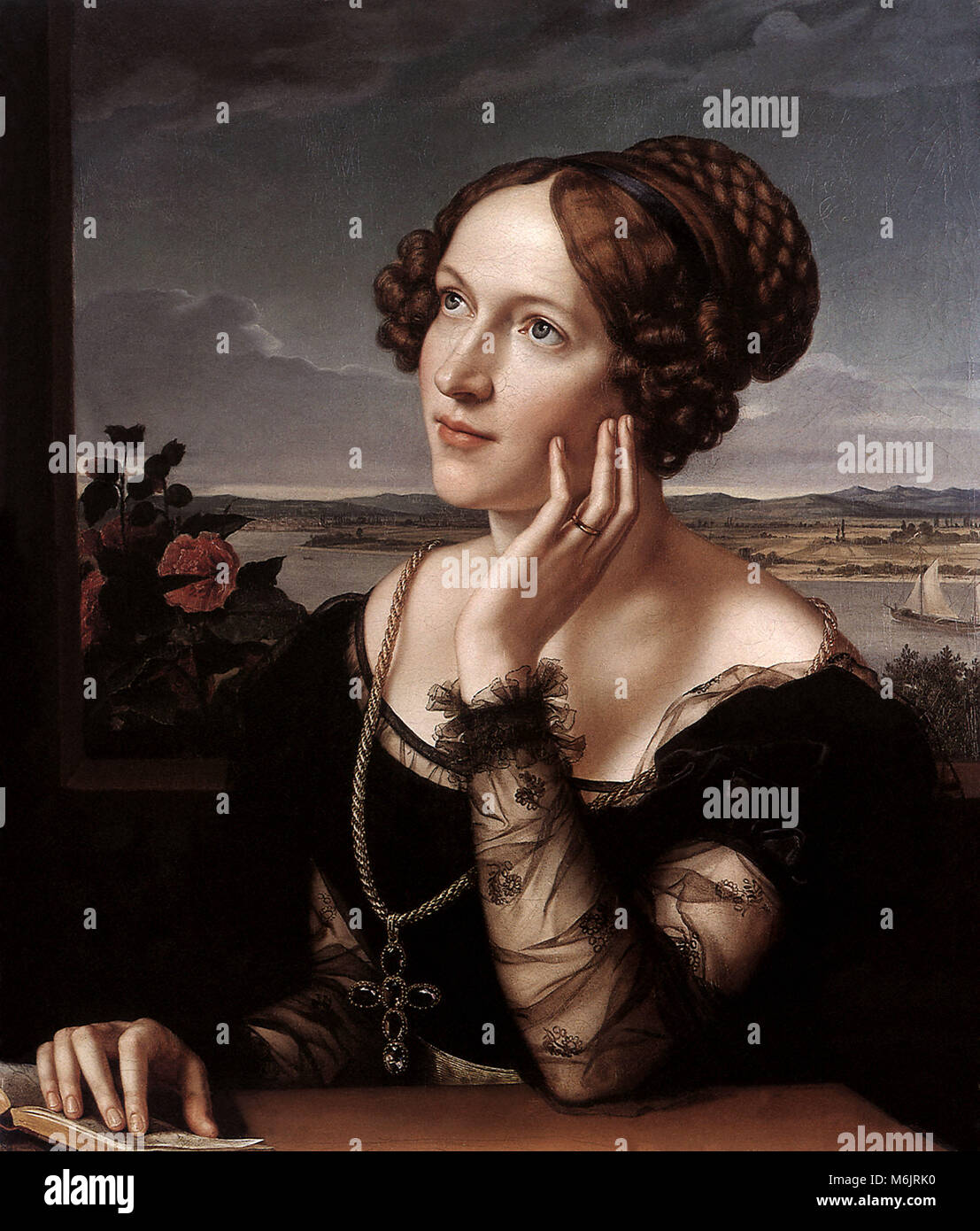 Portrait of Frau Wilhelmine Begas, Begas, Karl the Elder, 1828. Stock Photo