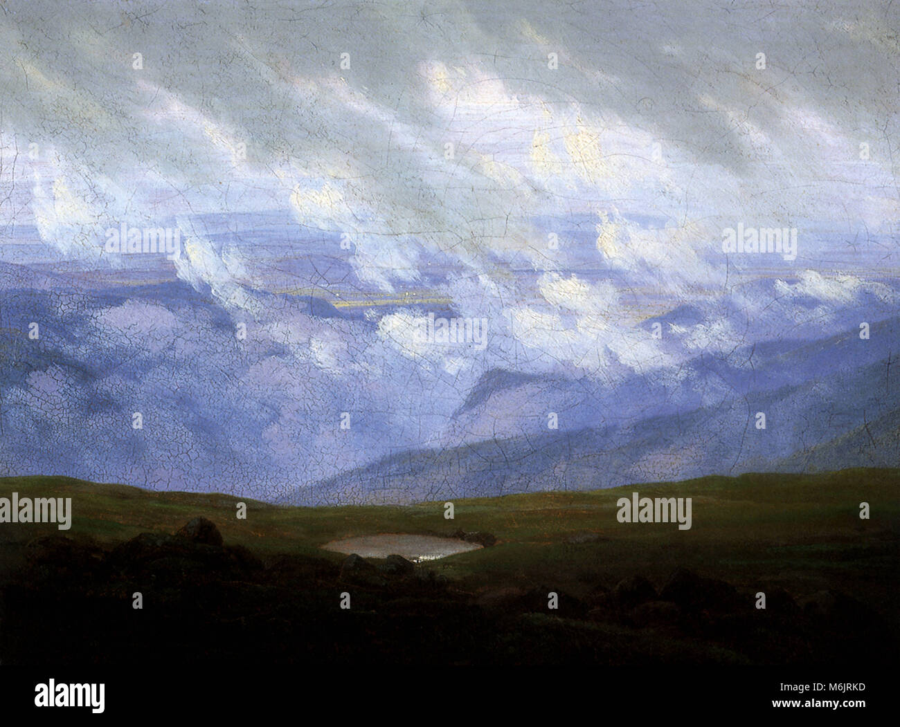 Moving Clouds, Friedrich, Caspar David, 1821. Stock Photo