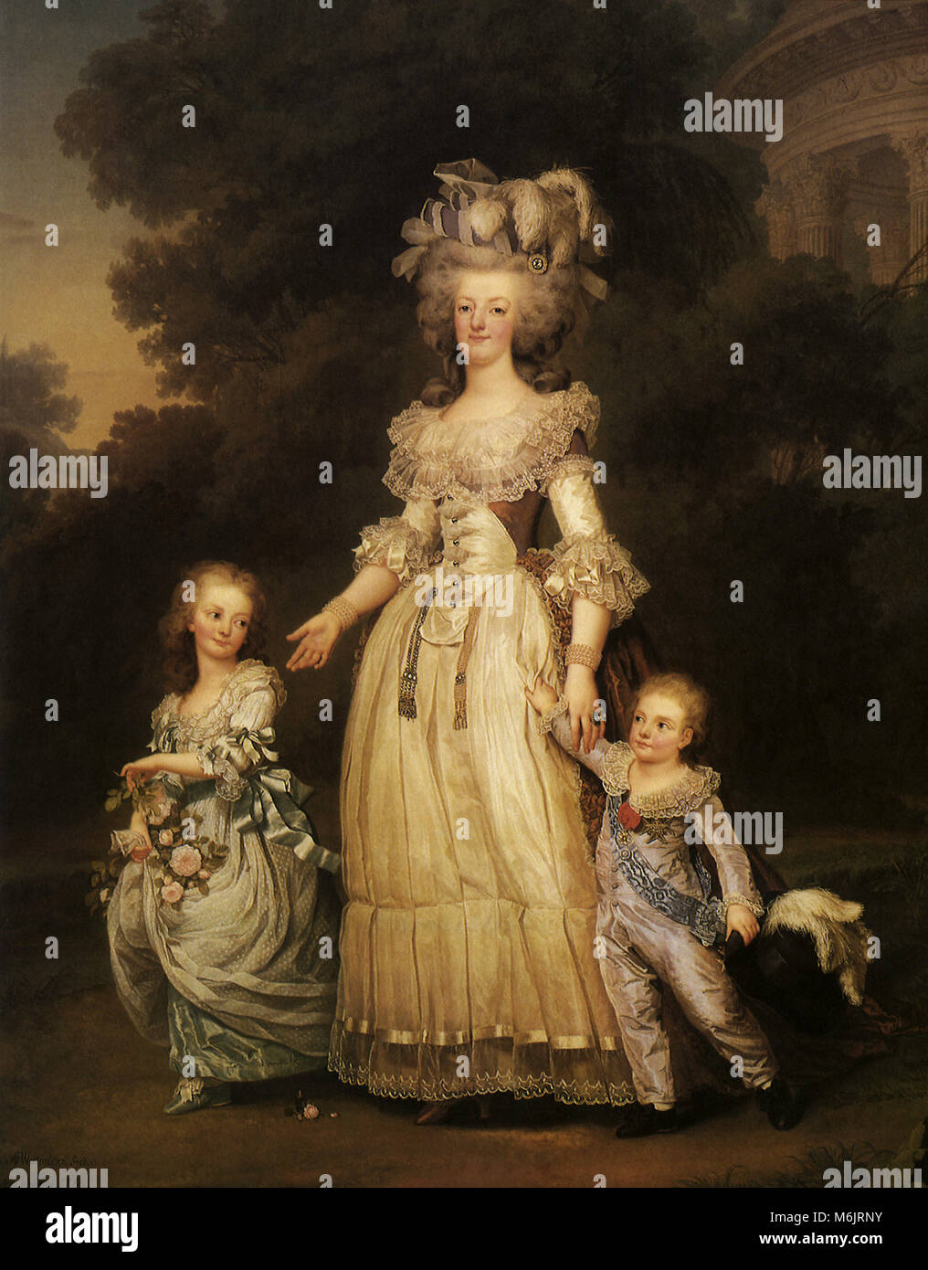 Portrait of Queen Marie Antoinette with Her Children 1785, Westmuller, Adolf Ulrik, 1785. Stock Photo