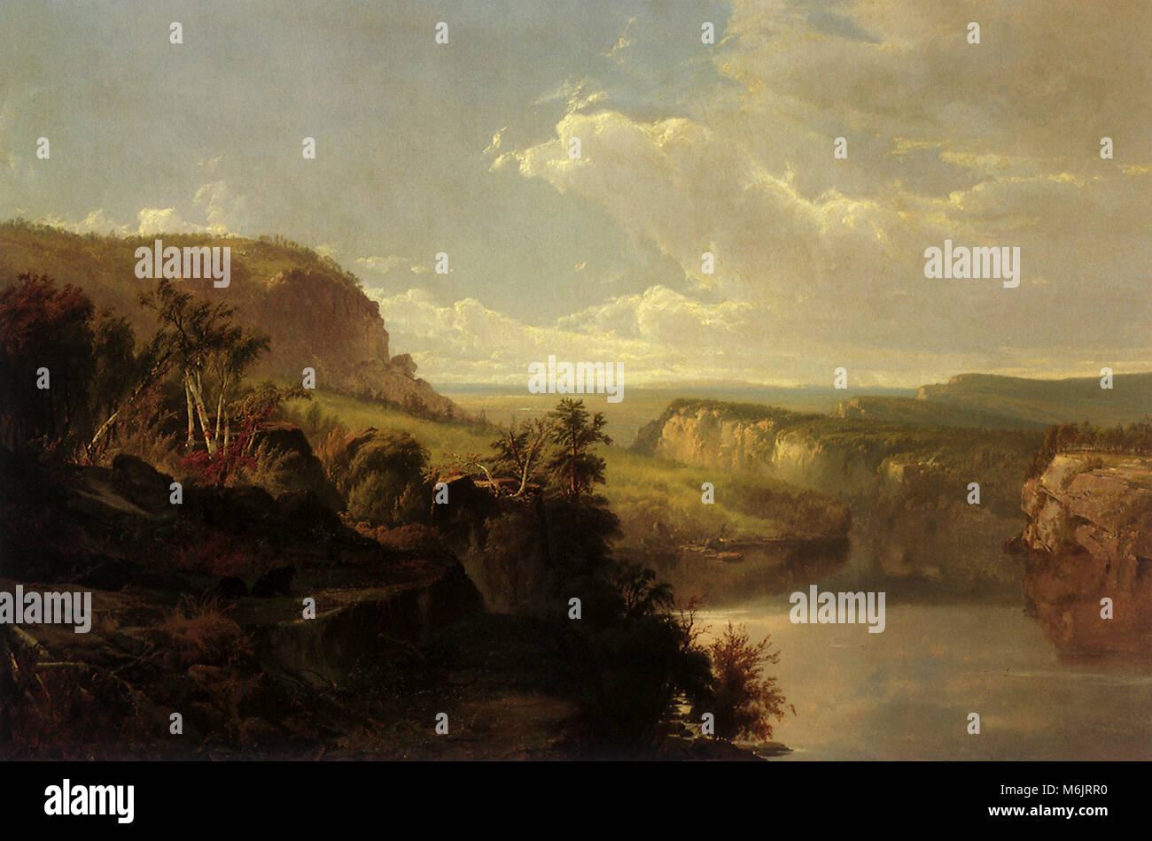 Lake Among the Hills, Hart, William M., 1858. Stock Photo