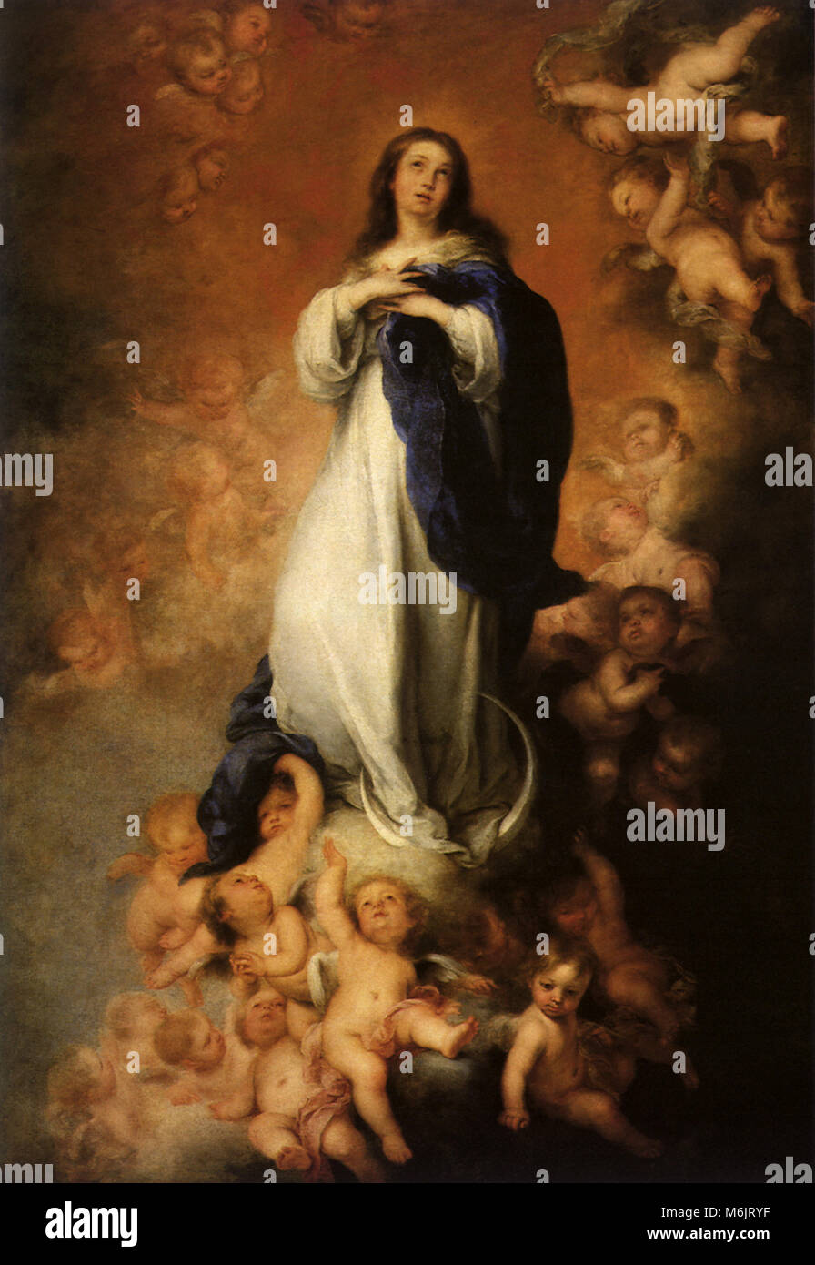 The Immaculate Virgin 'of Soult', Murillo, Bartolome Esteban, 1678. Stock Photo
