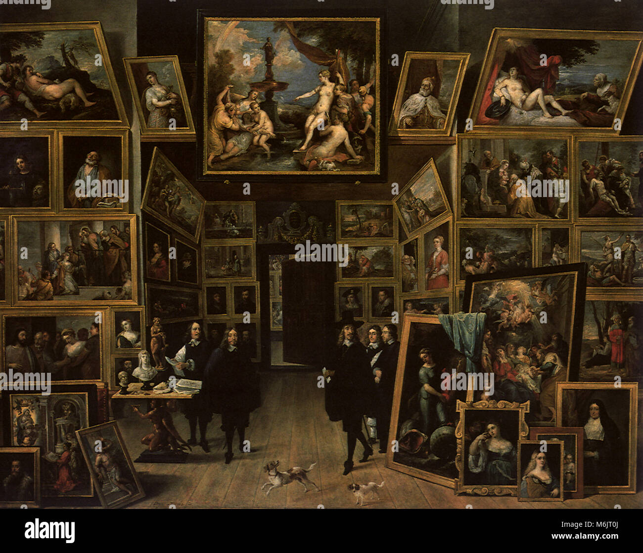 Archduke Leopold Wilhelm in His Gallery of Paintings 1647, Teniers, David, the Younger, 1647. Stock Photo