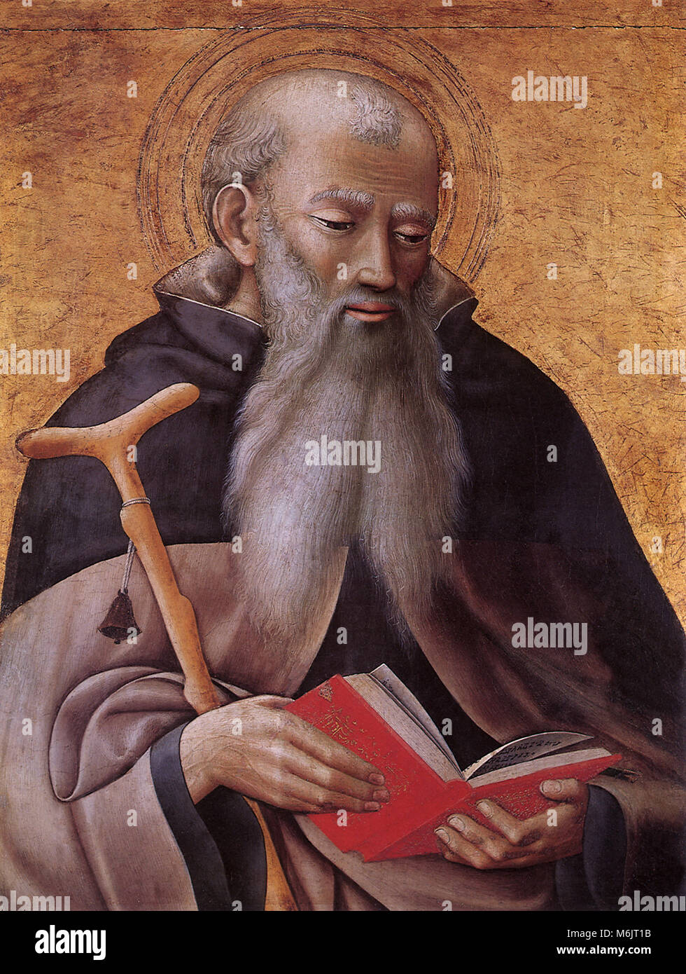 Saint Anthony Abbot, Master of the Osservanza Tript, 1430 Stock Photo