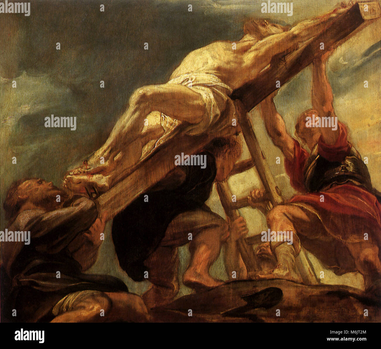 The Raising of the Cross, Rubens, Peter Paul, 1621. Stock Photo