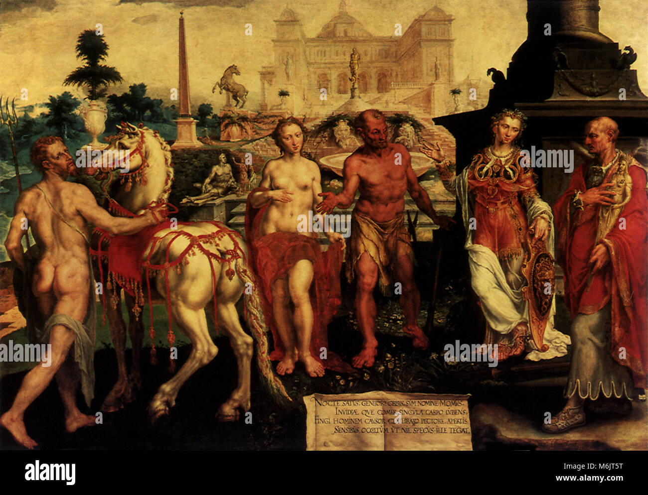 Momus Criticizes the Gods' Creations, Heck, Marten Heemskerck van de, 1561. Stock Photo
