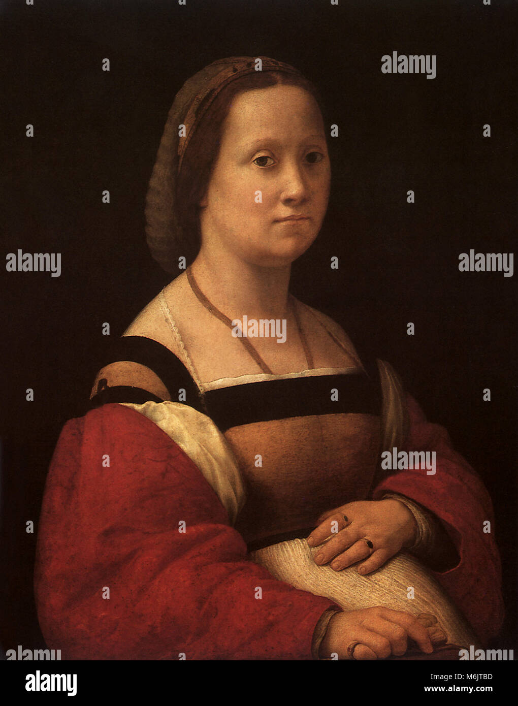 Portrait of a Florentine Lady called 'La Gravida', Raphael, Raffaello S., 1505. Stock Photo