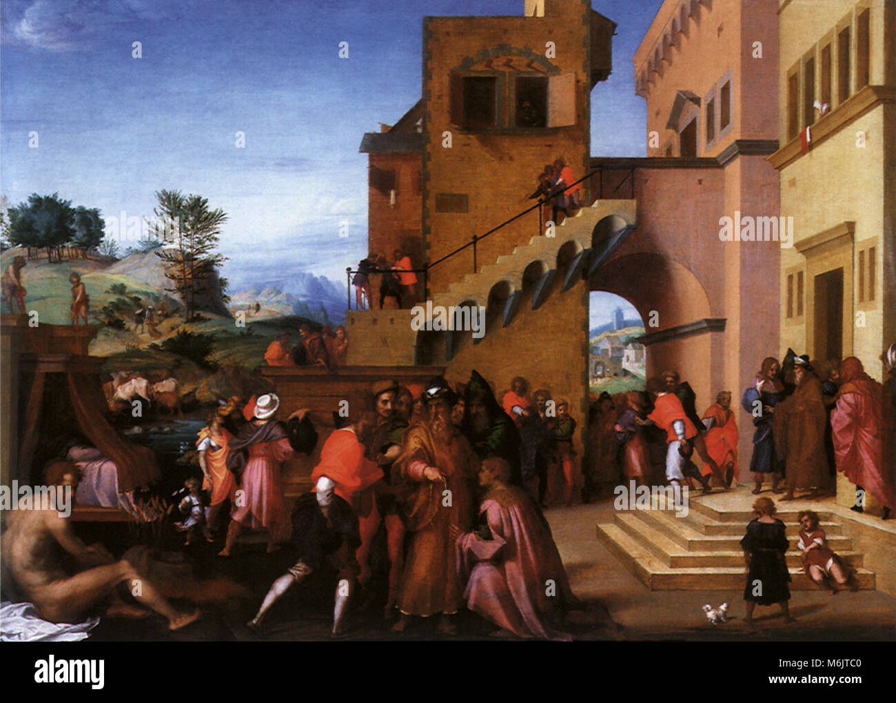 A Story from the Life of Joseph the Hebrew, Sarto, Andrea del, 1515. Stock Photo