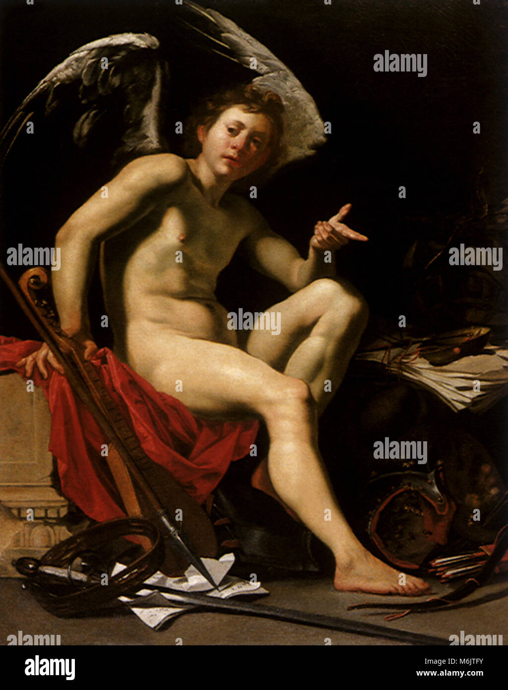 Love Victorious, Riminaldi, Orazio, 1627. Stock Photo