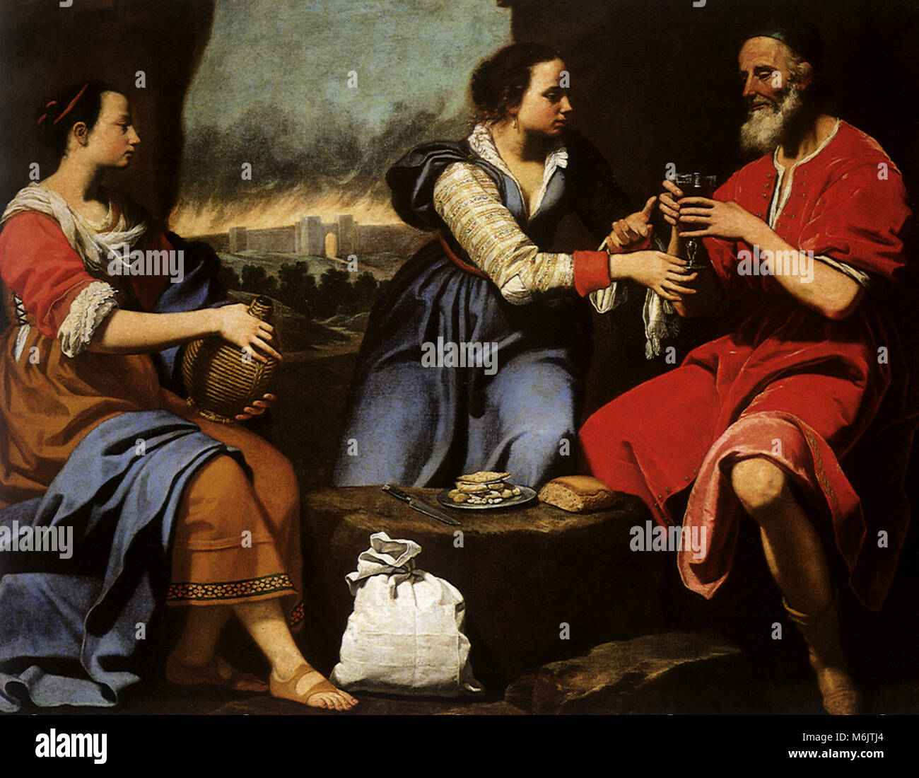 Lot An His Daughters Lippi Lorenzo 1652 Stock Photo Alamy