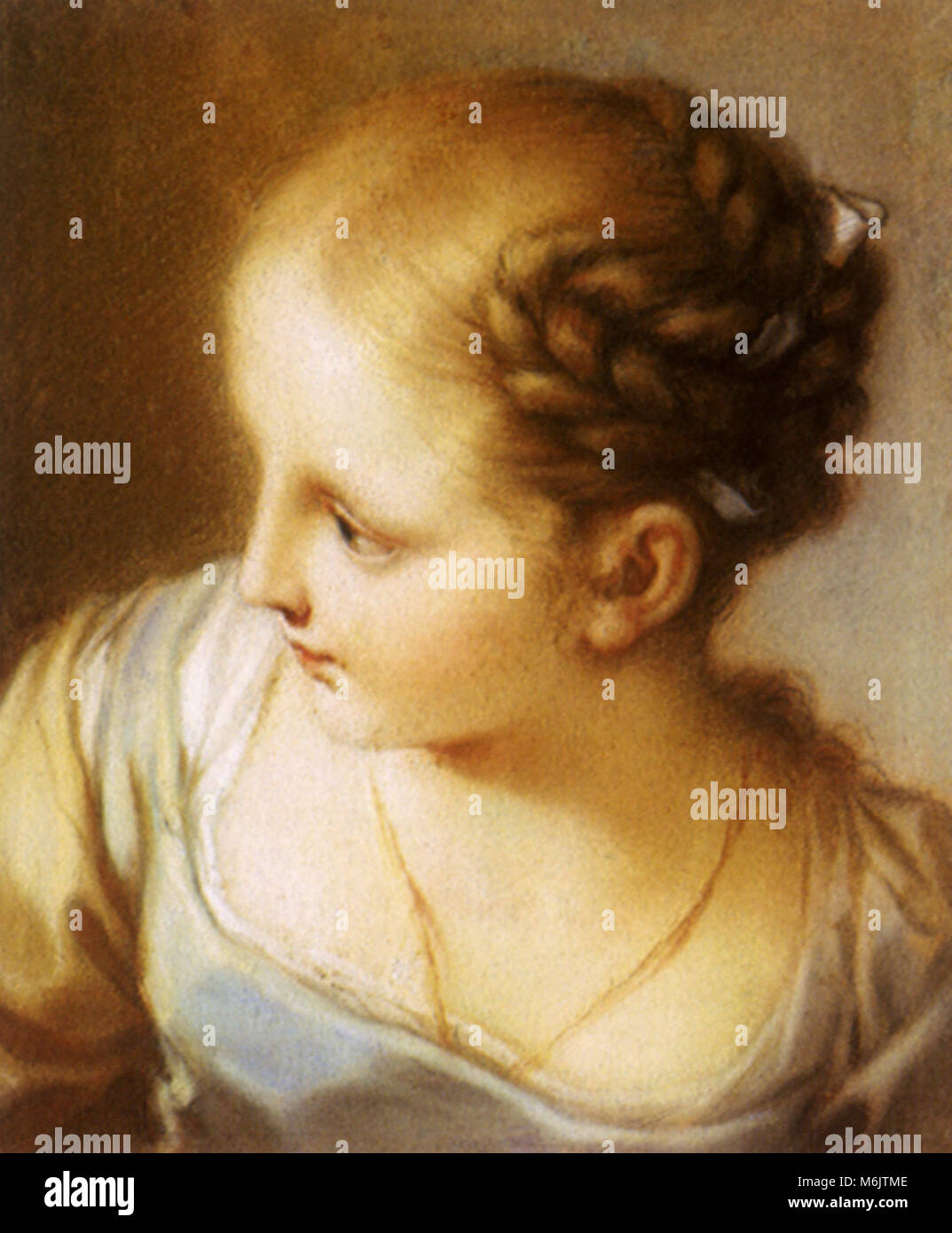 Portrait of a Young Girl, Luti, Benedetto, 1715. Stock Photo