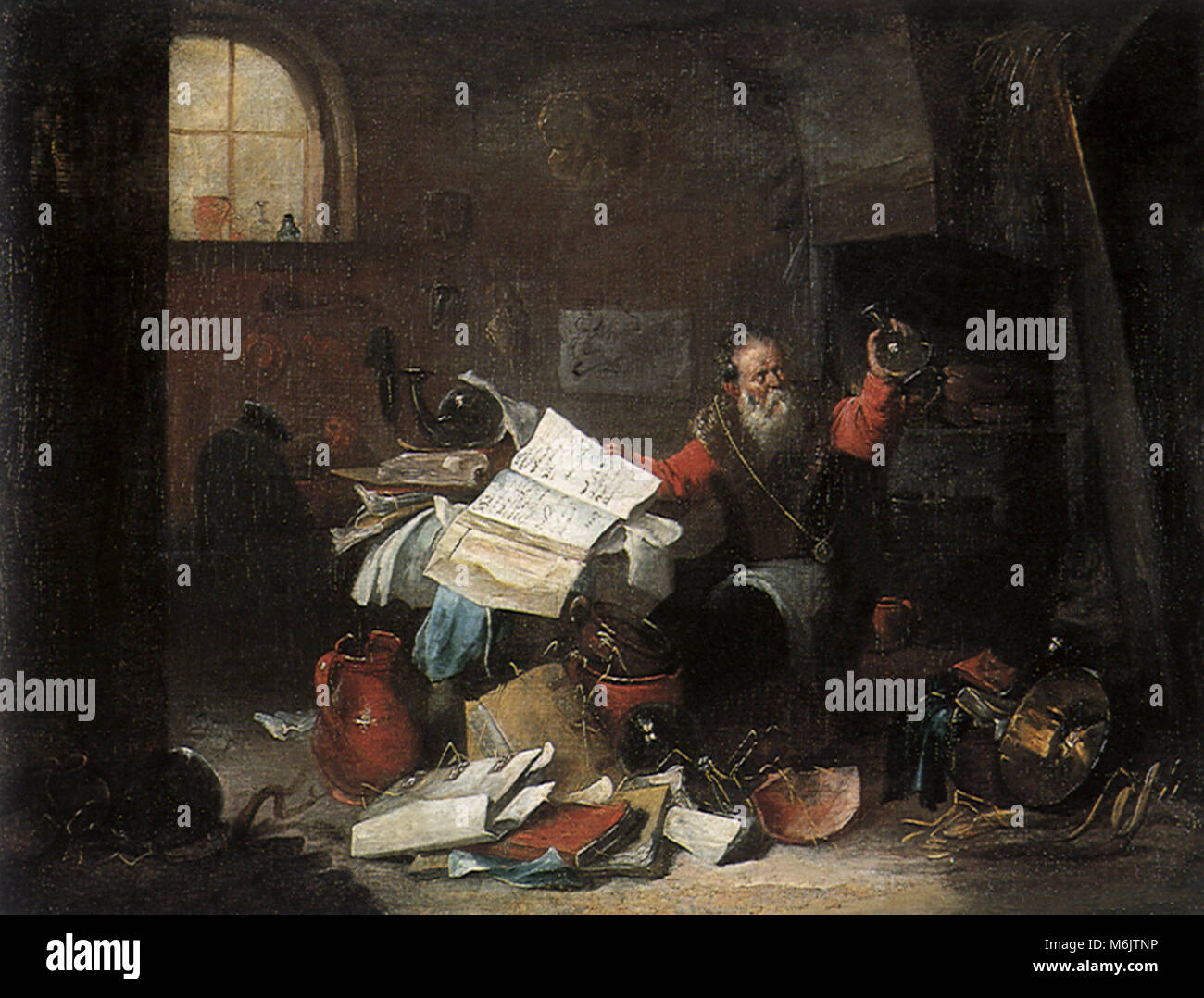 The Alchemist, Teniers, David, the Younger, 1650. Stock Photo