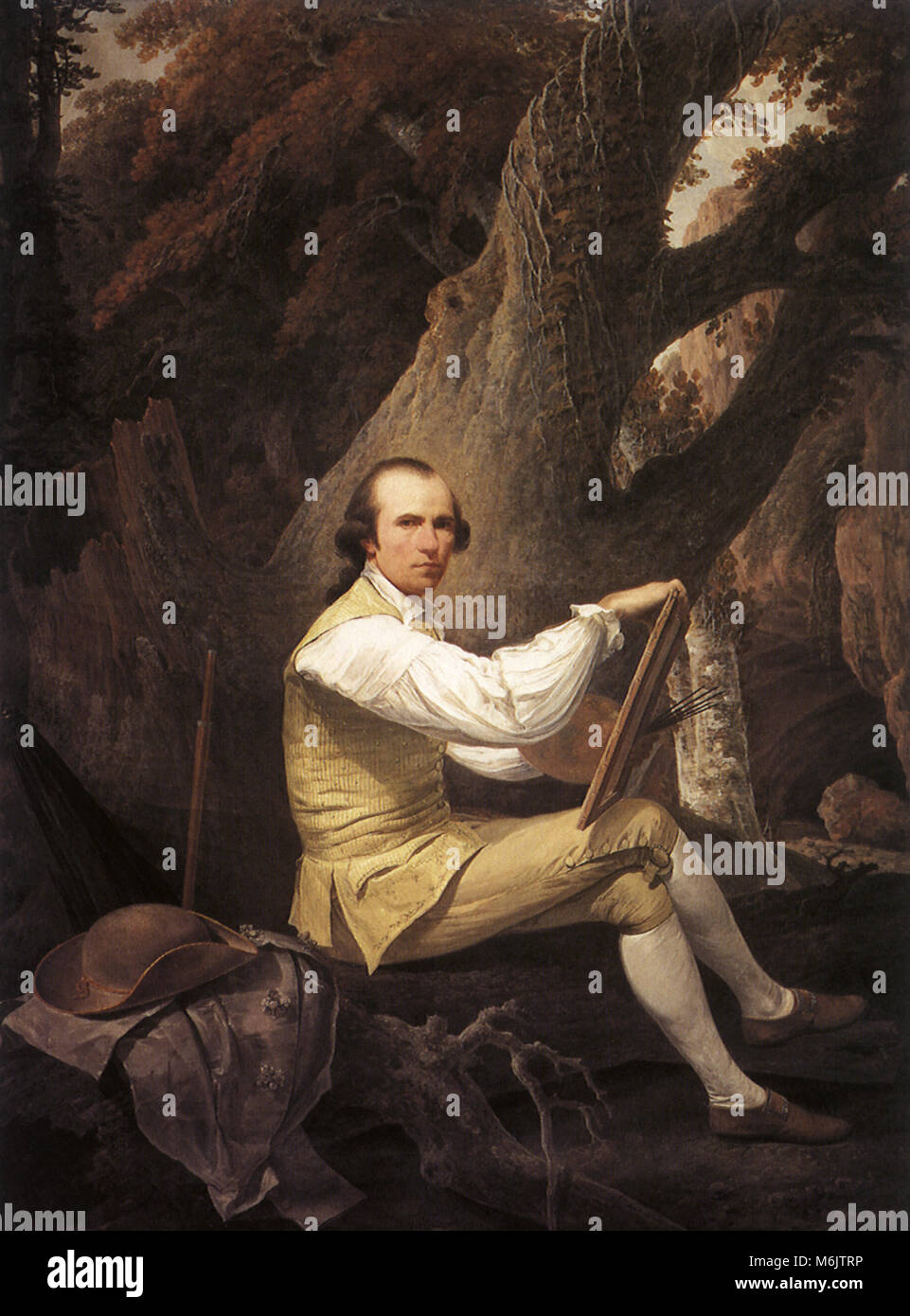 Selfportrait of Jacob More, More, Jacob, or Moore of Rome, 1783 Stock