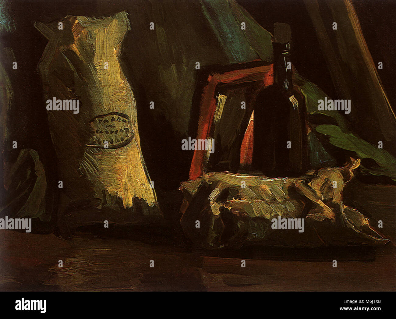 Two Sacks Still Life with Two Sacks and a Bottle, Van Gogh, Vincent Willem, 1884 ...