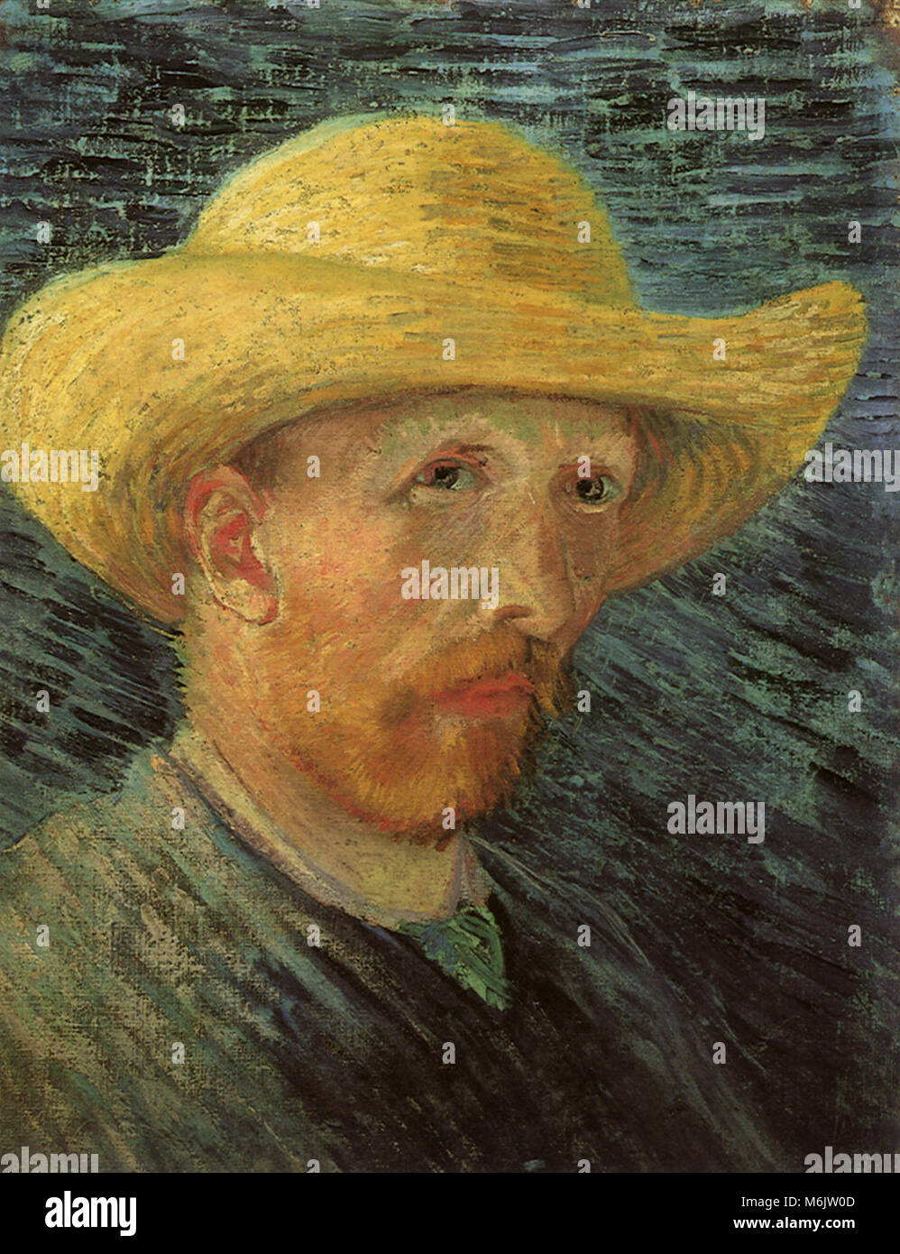 SelfPortrait with Straw Hat, Van Gogh, Vincent Willem, 1887 Stock Photo Alamy