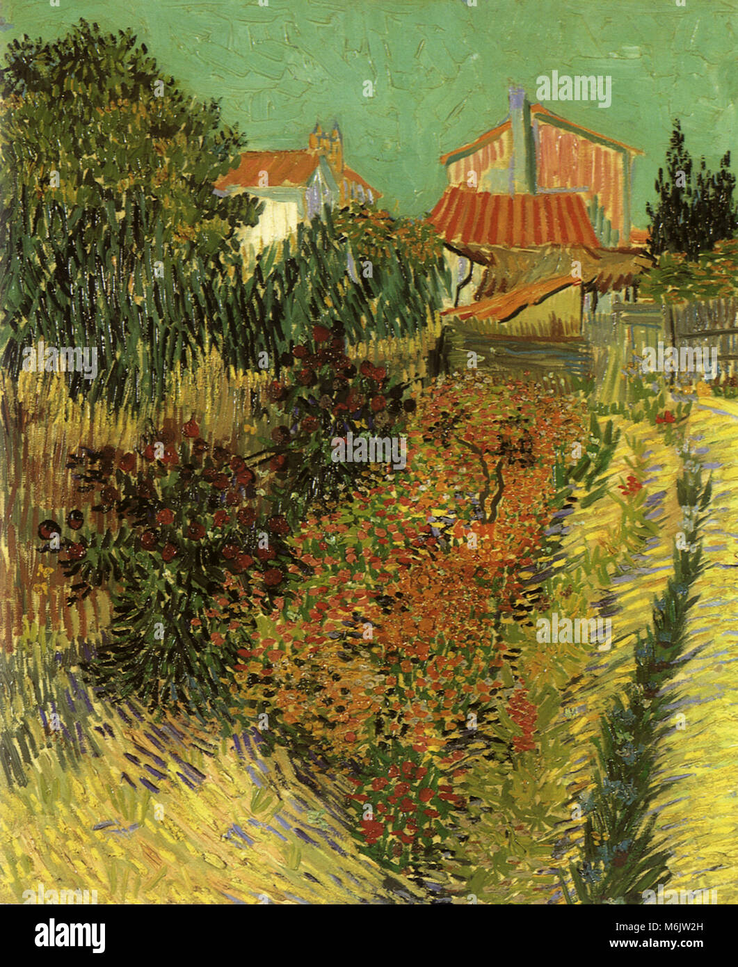 Garden Behind a House, Van Gogh, Vincent Willem, 1888. Stock Photo