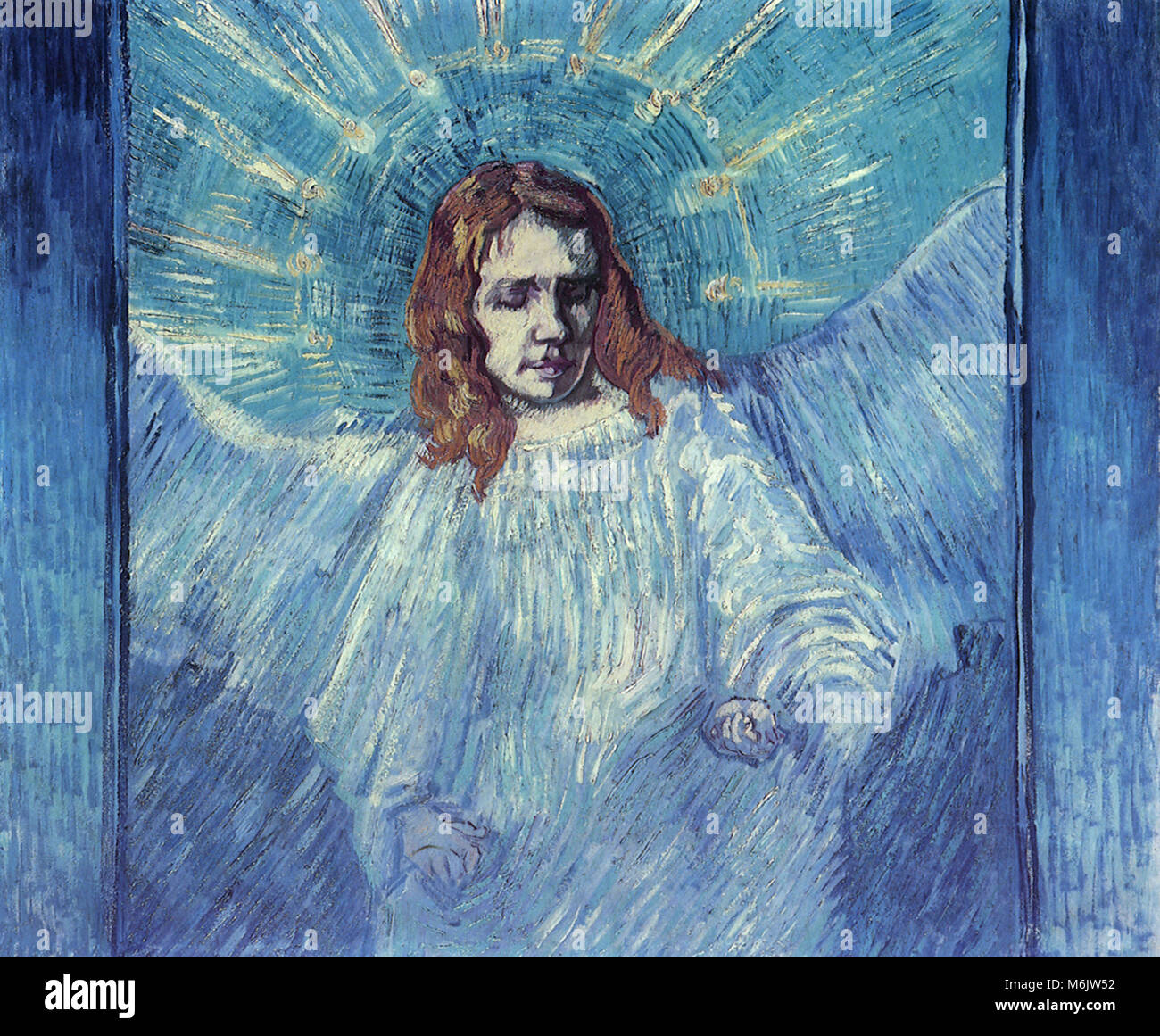Half-Figure of an Angel, Van Gogh, Vincent Willem, 1889. Stock Photo