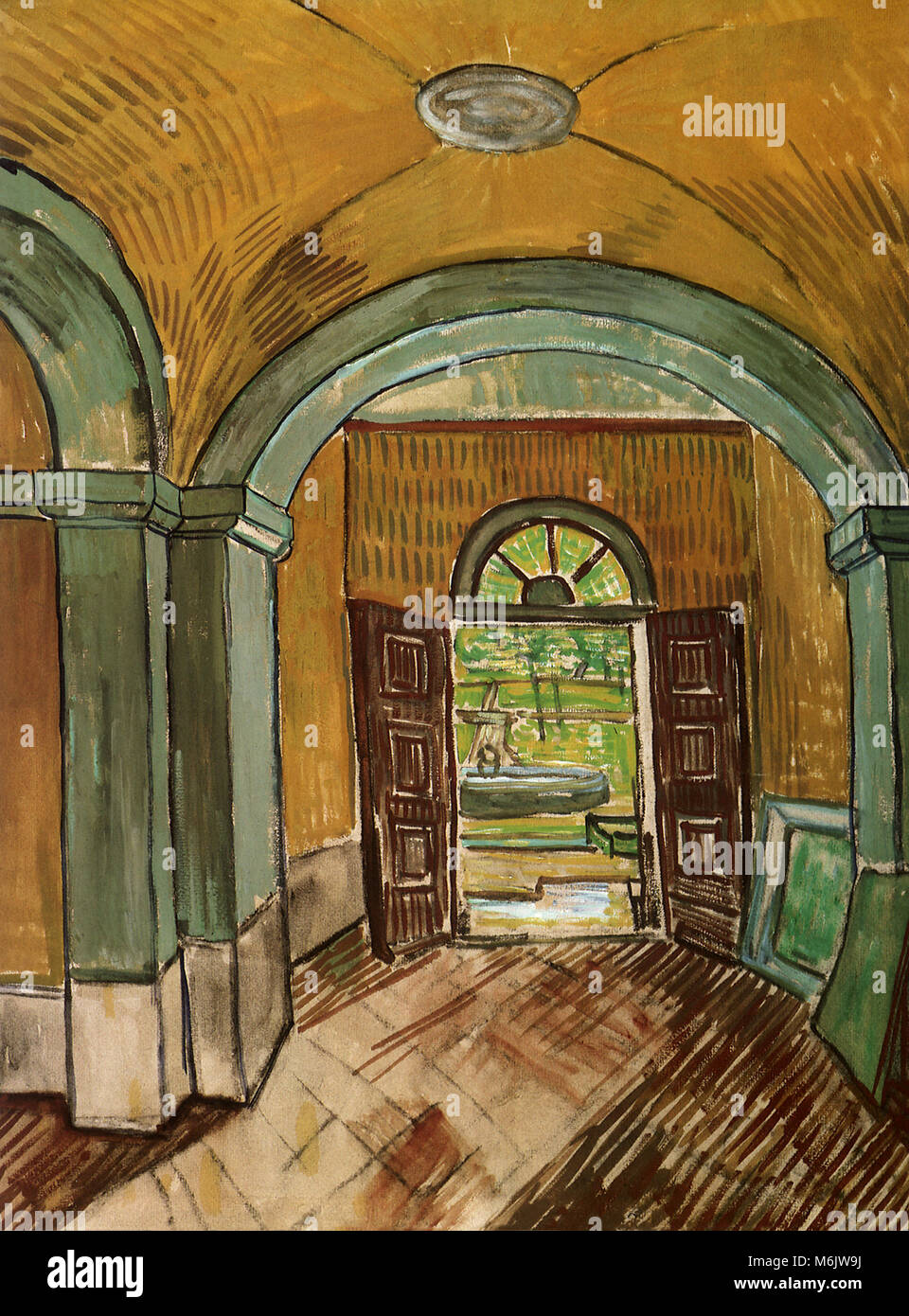 The Vestibule of Saint-Paul's Hospital, Van Gogh, Vincent Willem, 1889. Stock Photo