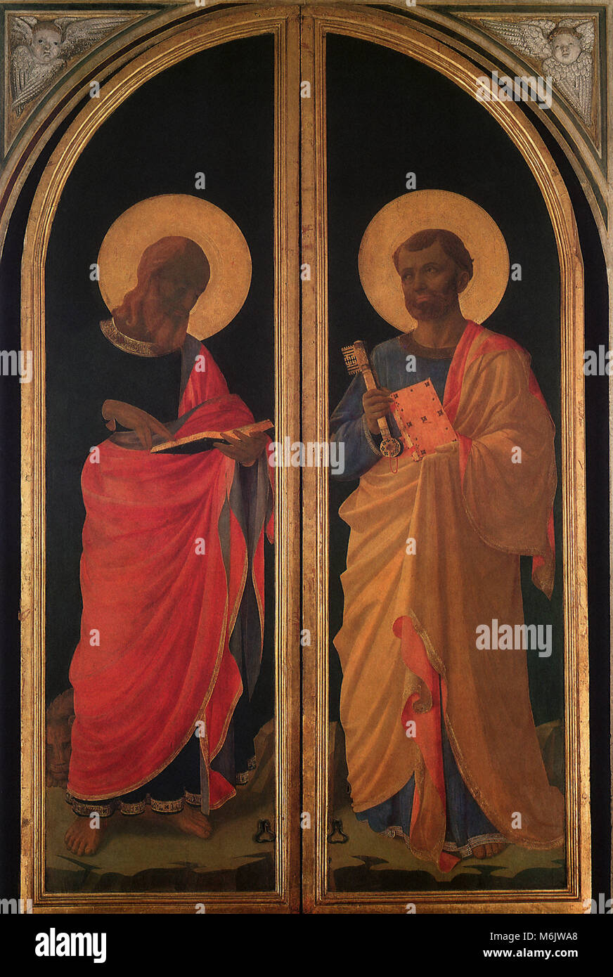 Saint Peter and Saint Mark, Angelico, Fra, 1433. Stock Photo