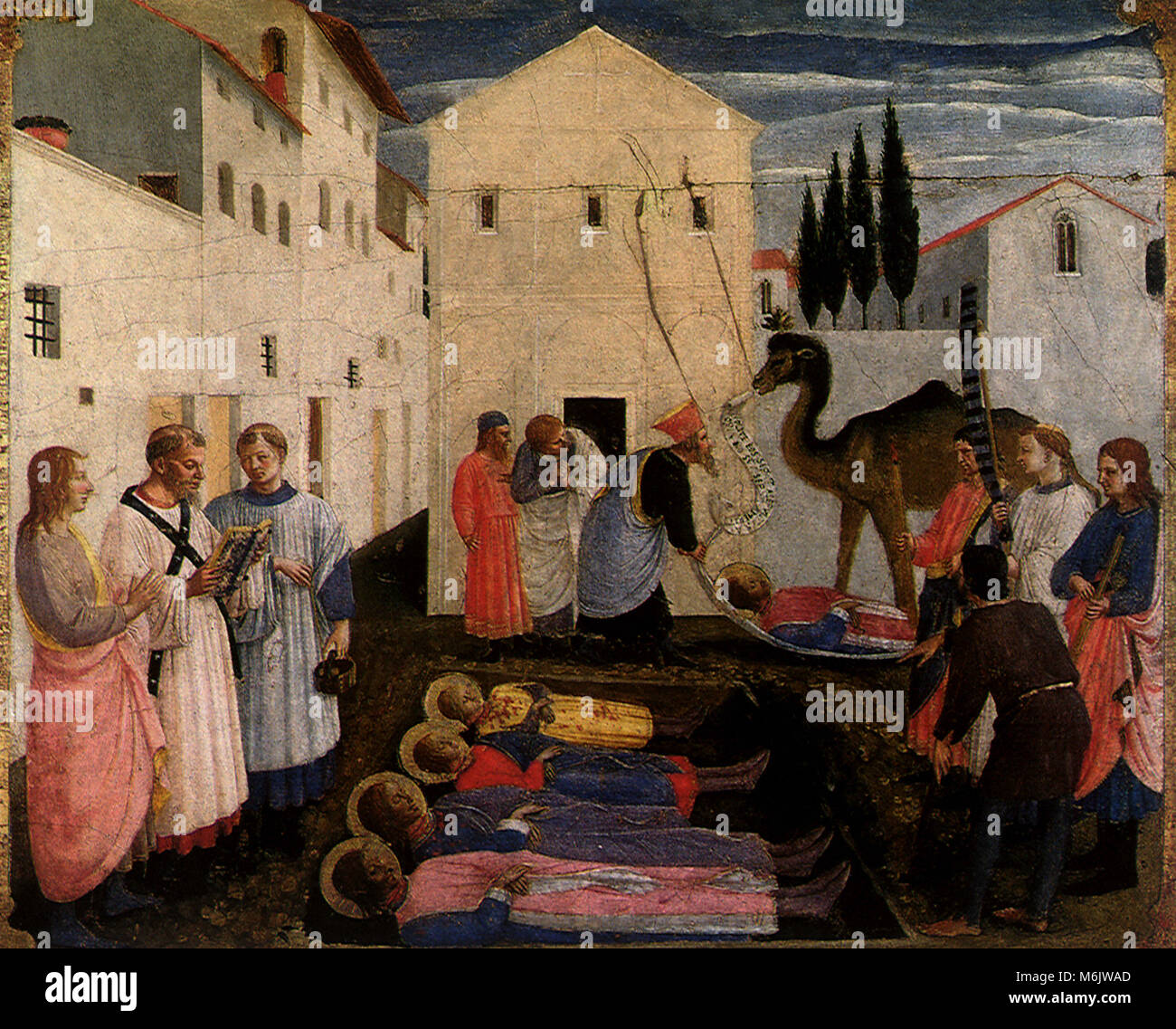 Burial of Saints Cosmas and Damian, Angelico, Fra, 1439. Stock Photo