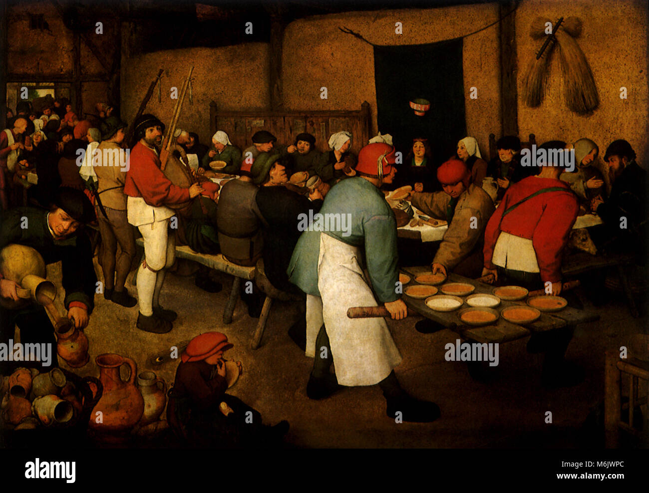 Wedding Feast, Bruegel, Pieter, the Elder, 1566. Stock Photo