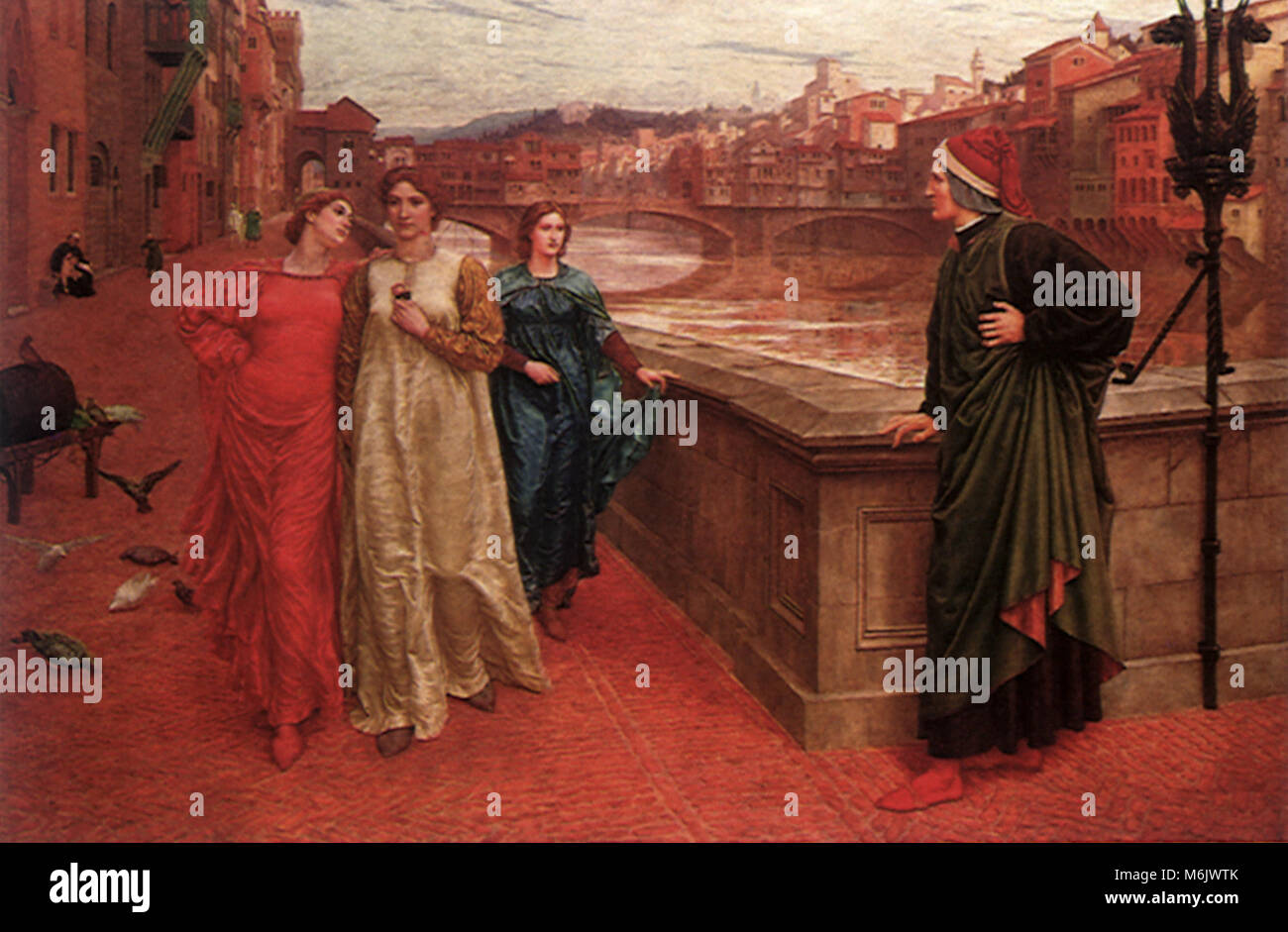 Dante and Beatrice, Holiday, Henry, 1883. Stock Photo
