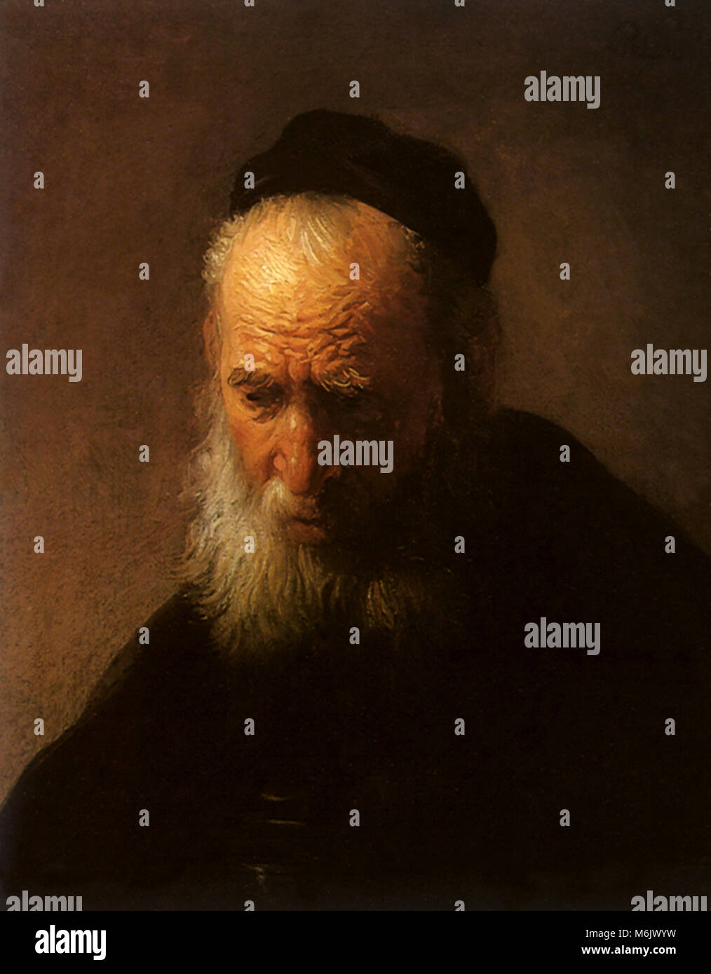 Head of an Old Man, Rembrandt, Harmensz van Rijn, 1630 Stock Photo - Alamy