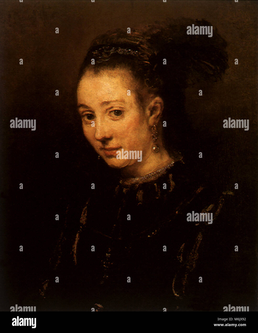 A Young Woman, Rembrandt, Harmensz van Rijn, 1665. Stock Photo