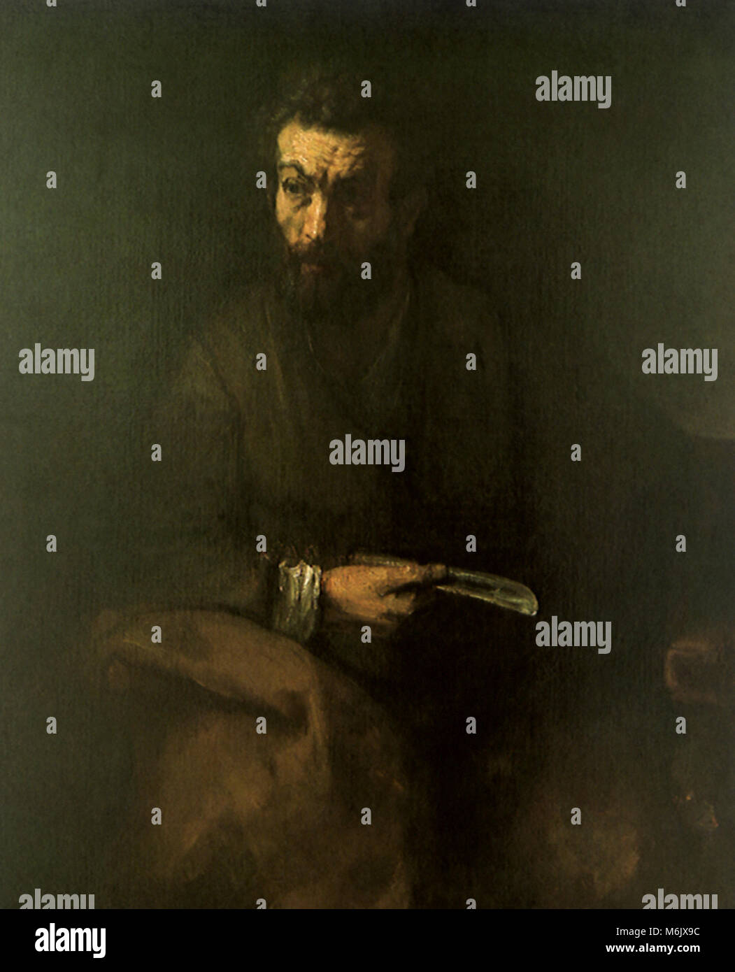 The Apostle Bartholomew, Rembrandt, Harmensz van Rijn, 1657. Stock Photo