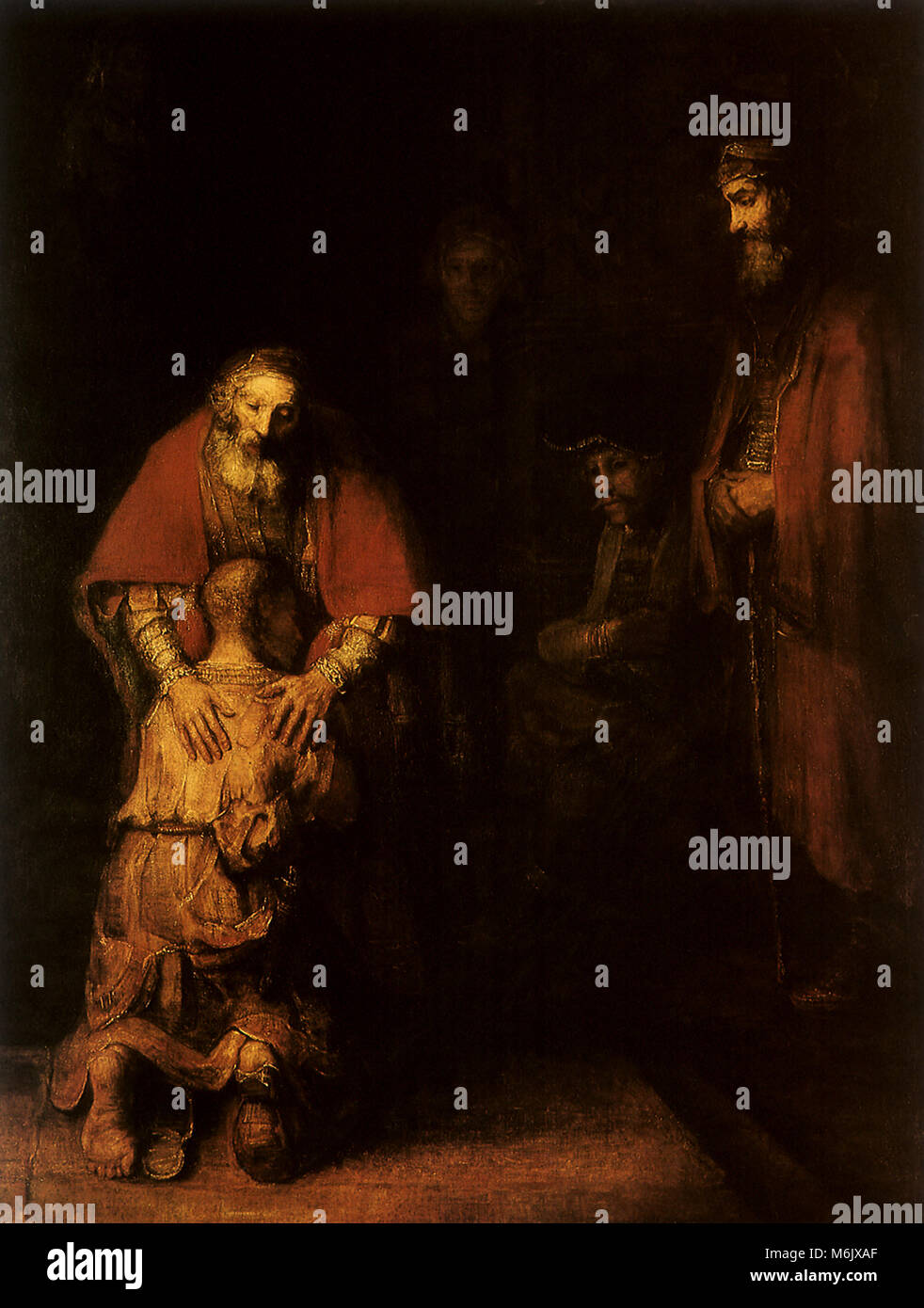 The Return of the Prodigal Son, Rembrandt, Harmensz van Rijn, 1669. Stock Photo