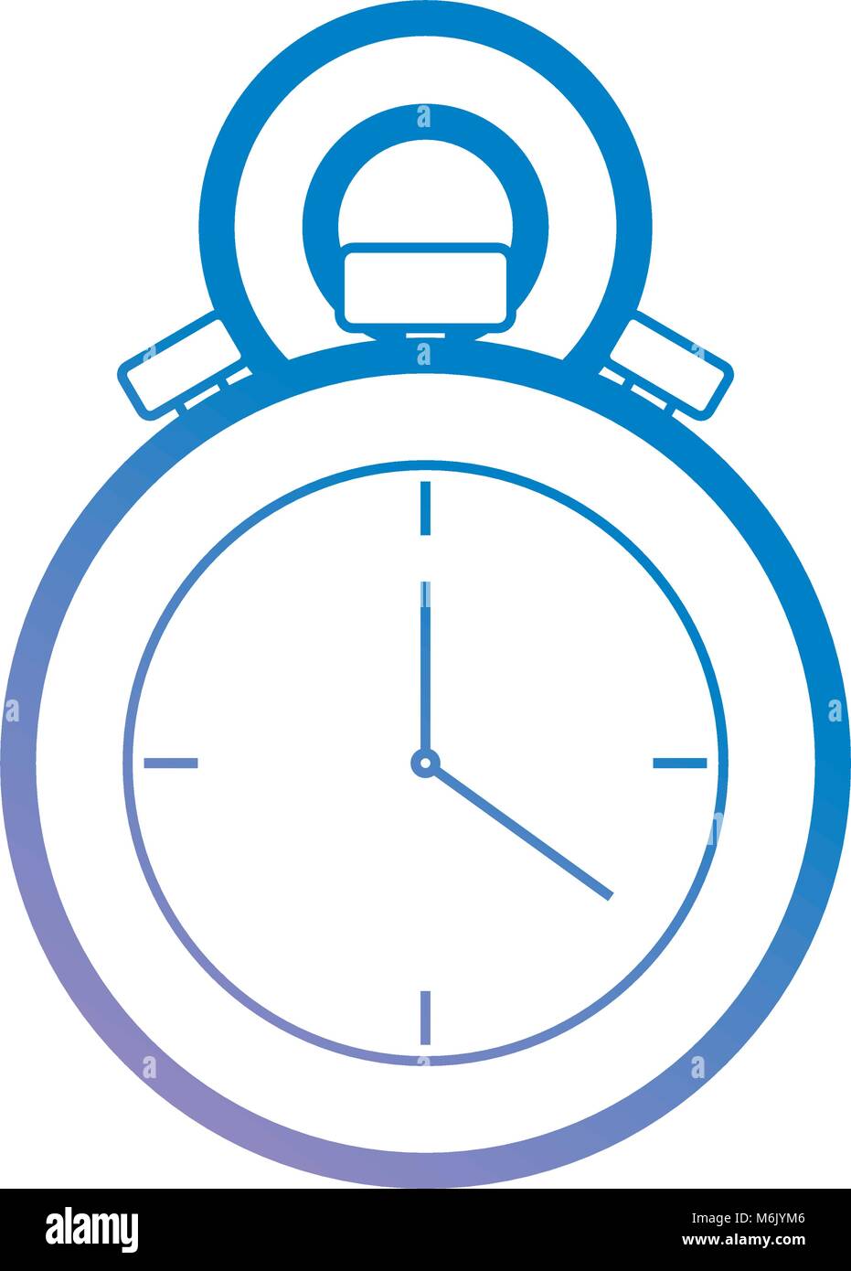 chronometer icon over white background colorful design vector ...