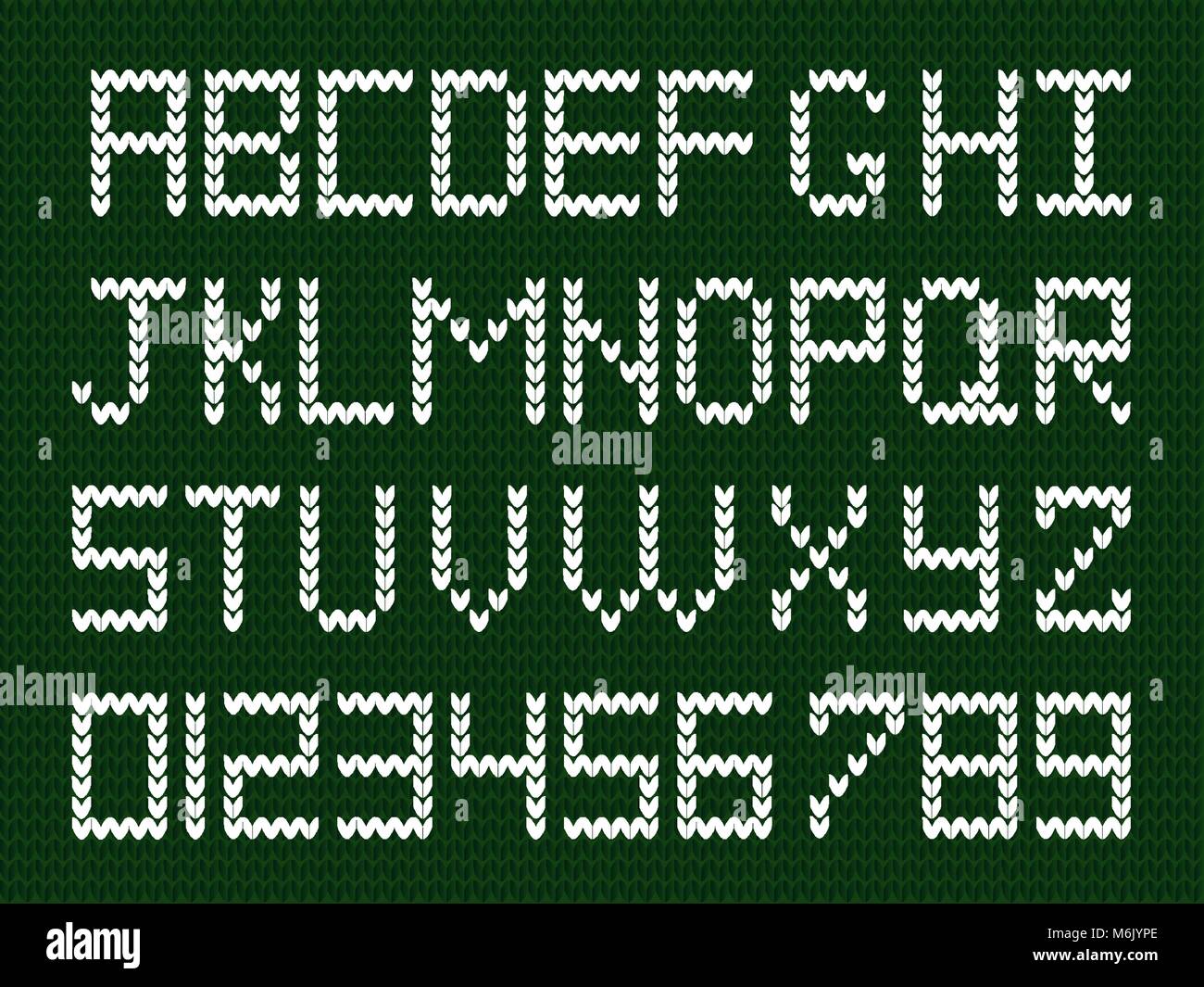 Textile scrapbook alphabet on white background part 2 Stock Vector
