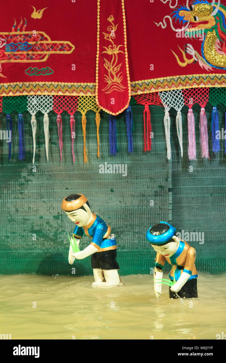 Traditional Vietnamese puppets at the Golden Dragon Water Puppet Theatre in Ho Chi Minh City, Vietnam Stock Photo