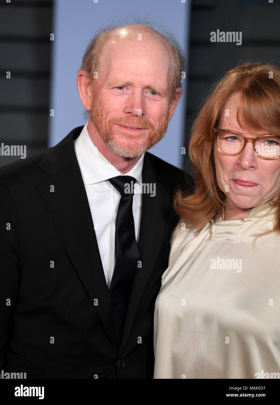 Ron Howard and Cheryl Howard attending the Vanity Fair Oscar Party held