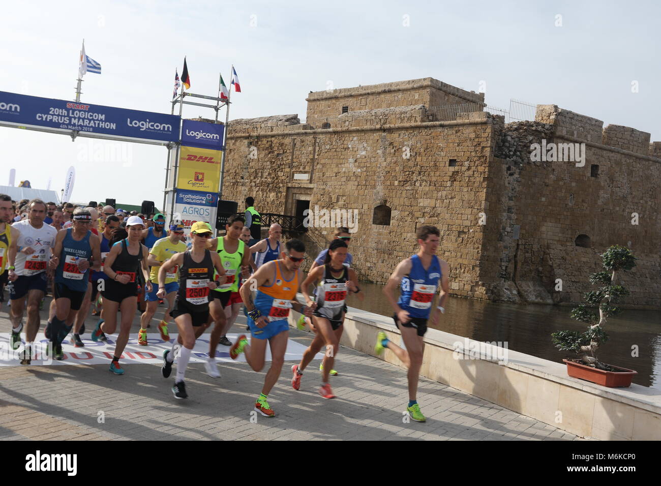 20th Logicom Cyprus marathon, half marathon, 10KM, 5KM fun run Stock Photo