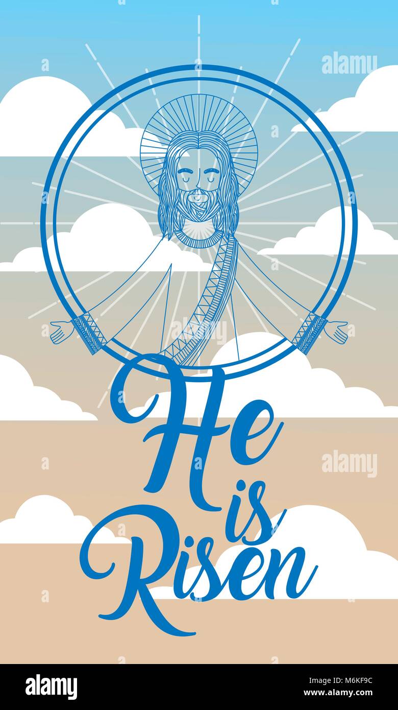 jesus catholicism religion card Stock Vector