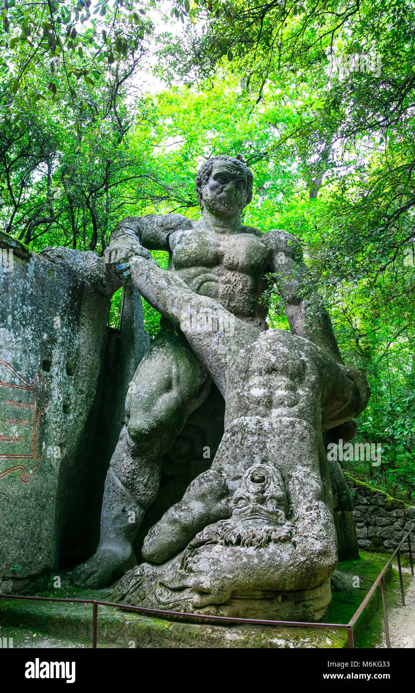 Mysterious park of monster,Bomarzo,Viterbo,Lazio,Italy. Stock Photo