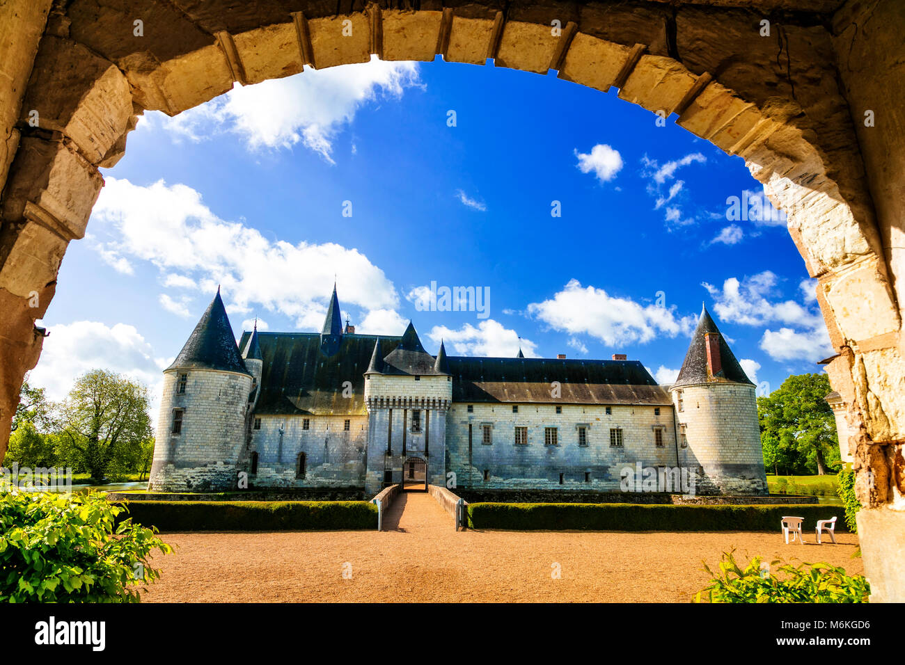 Impressive Plessis Bourre medieval castle,Loire valley,France. Stock Photo