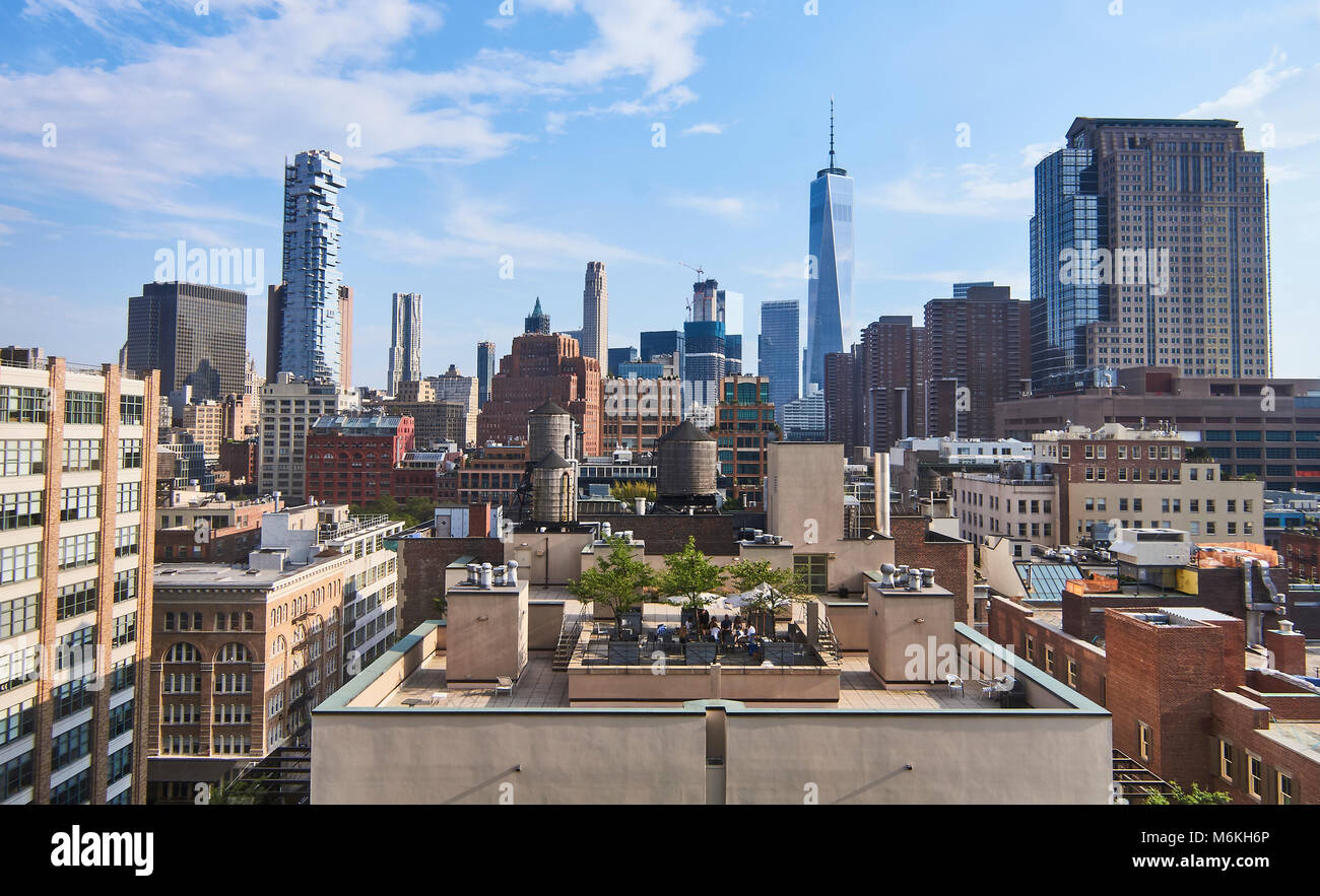 New York City rooftops in midtown Manhattan Stock Photo Alamy