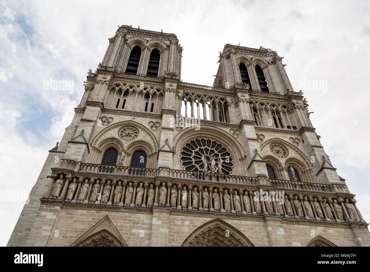 Notre-Dame Cathedral in Paris Stock Photo