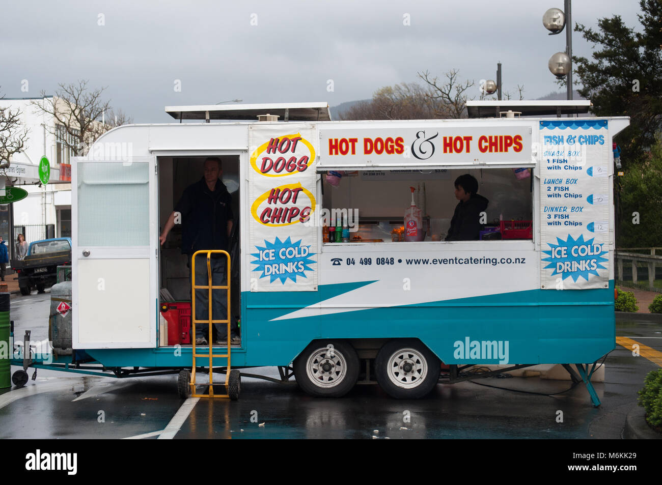 Hot Dogs And Hot Chips Food Van Stock Photo 176223665 Alamy