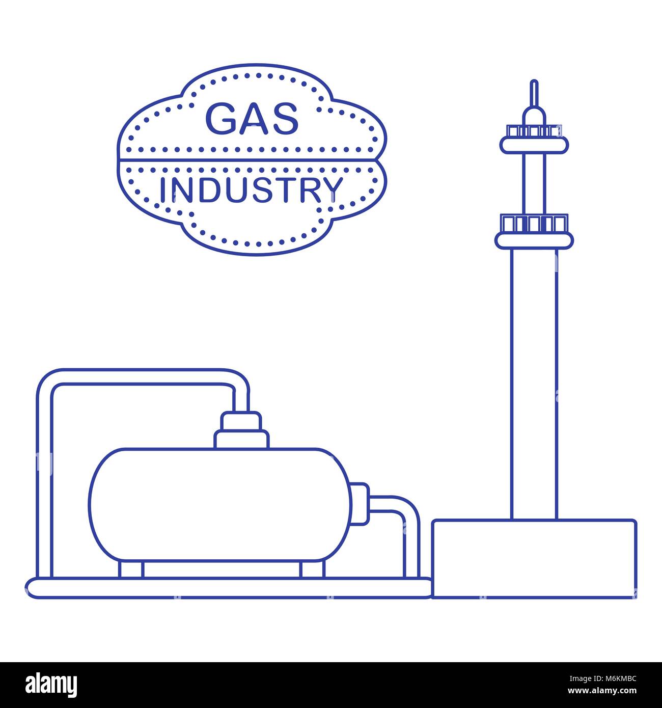 Gas processing plant. Gas storage tank. Design for announcement