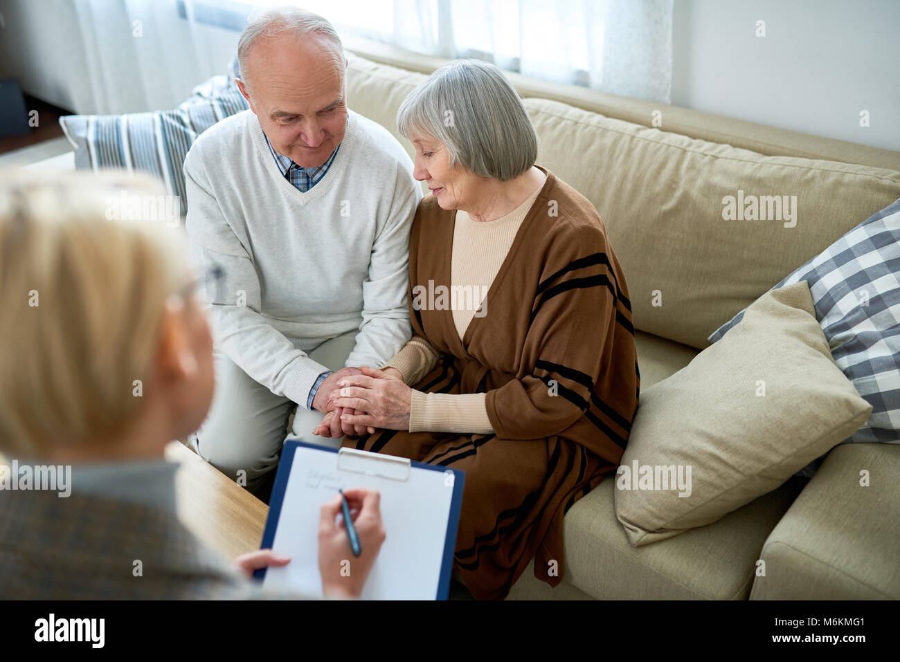 Senior Couple in Therapy Stock Photo