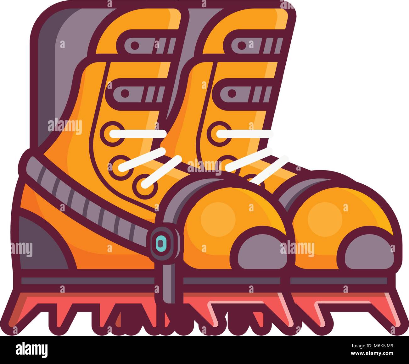 Climbing boots with spikes Stock Vector Images Alamy