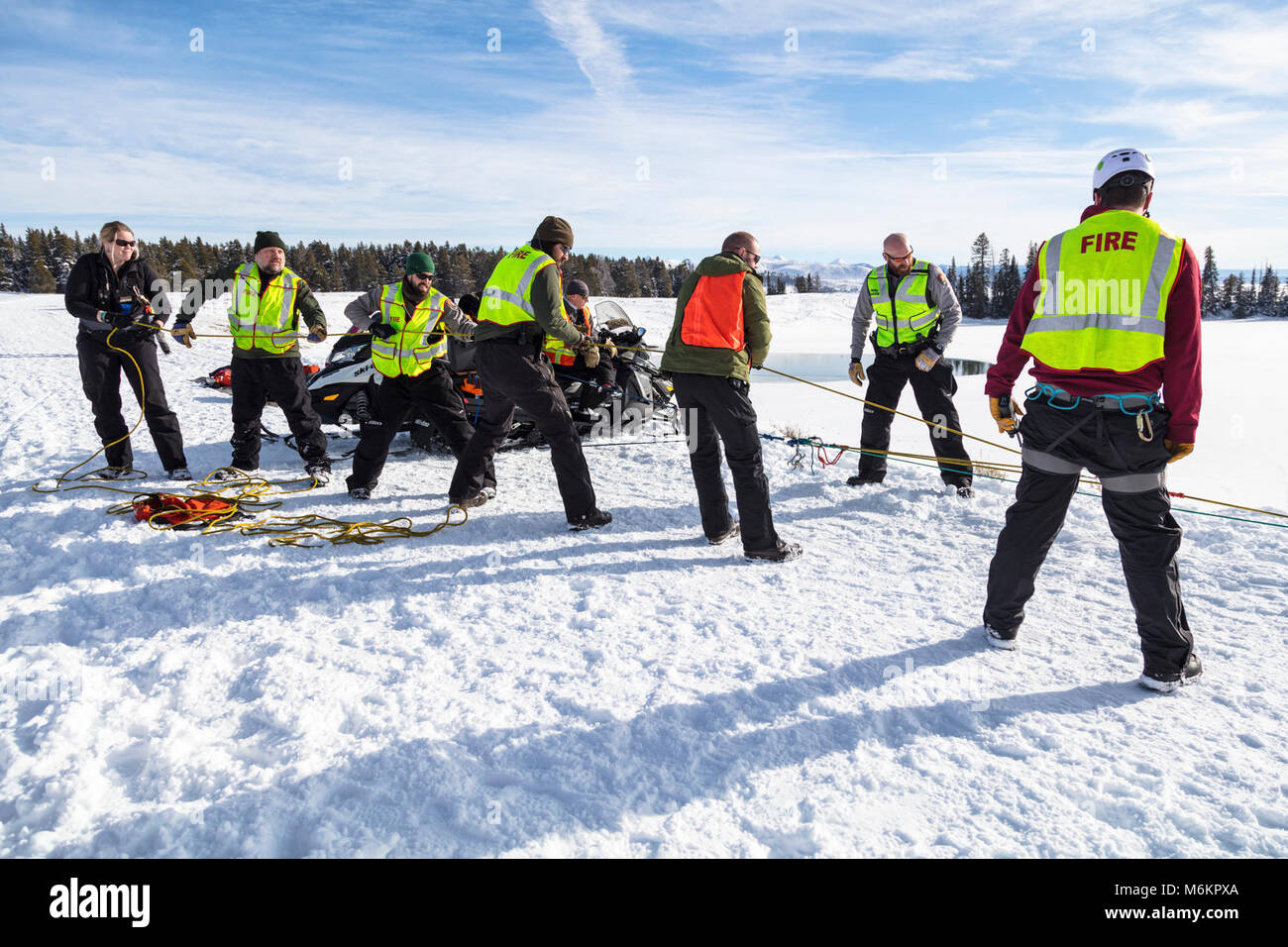 Search and rescue training roadway rescue with oversnow vehicles (10 ...