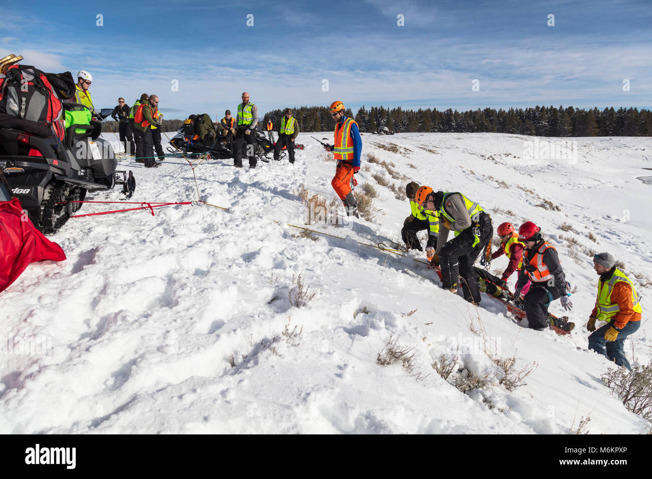 Search and rescue training roadway rescue with oversnow vehicles (11 ...