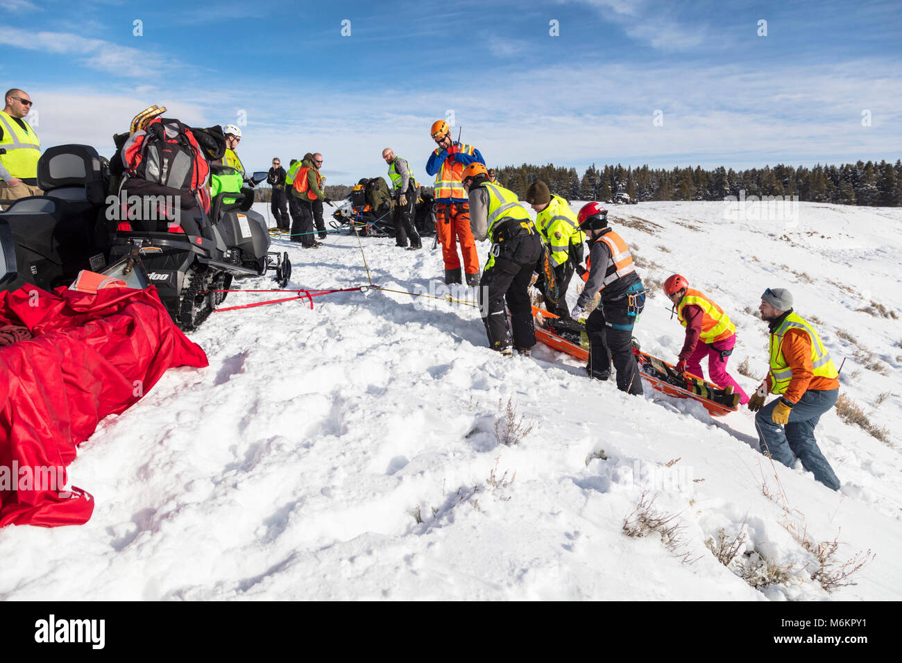 Search and rescue training roadway rescue with oversnow vehicles (12 ...