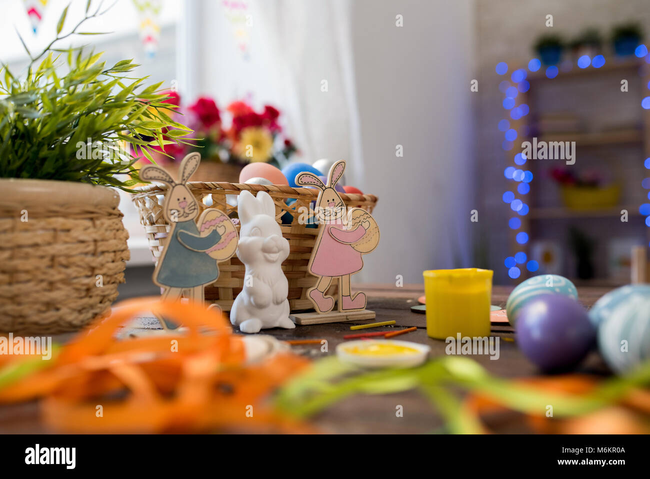 Easter Bunny Background Stock Photo - Alamy